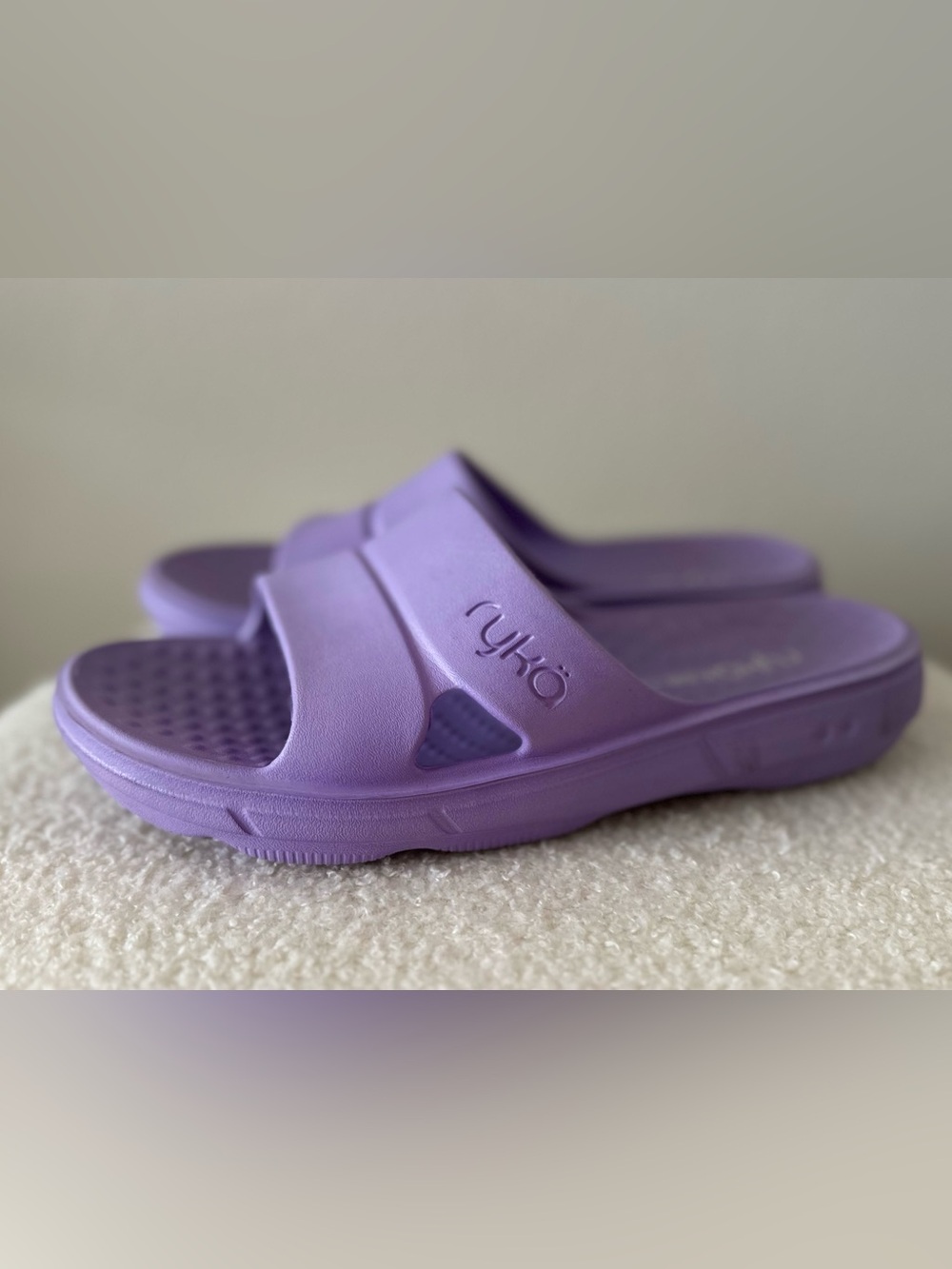 Ryka Women’s Restore Ultimate Recovery Molded Slide -light purple Sandal size 10 - Picture 3 of 9